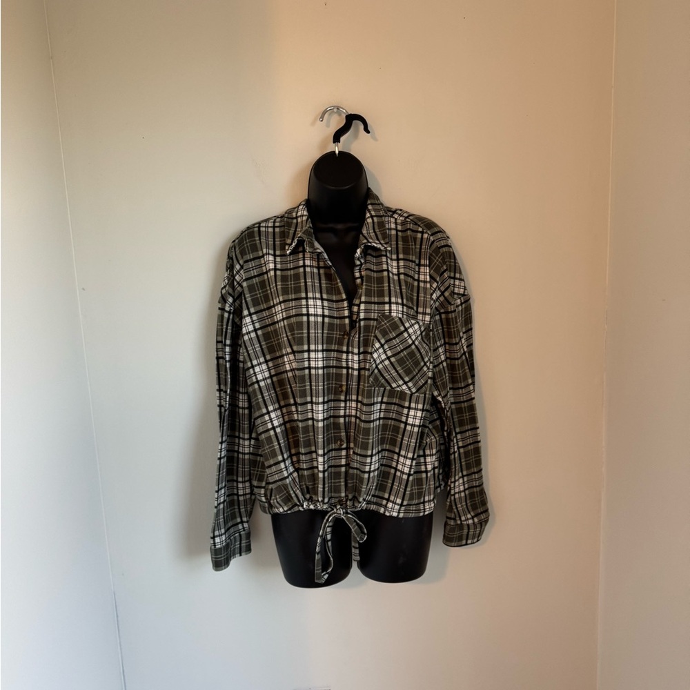 No Boundaries Green Flannel Size XXL